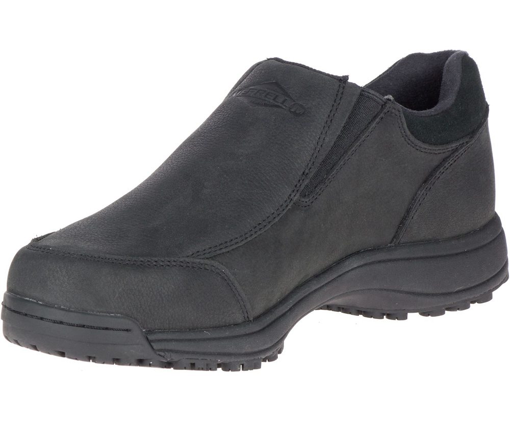 Zapatos De Seguridad Hombre - Merrell Sutton Moc Ac+ Pro - Negras - HJNU-12957